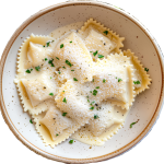 Ravioli mit Kartoffeln und Zwiebeln