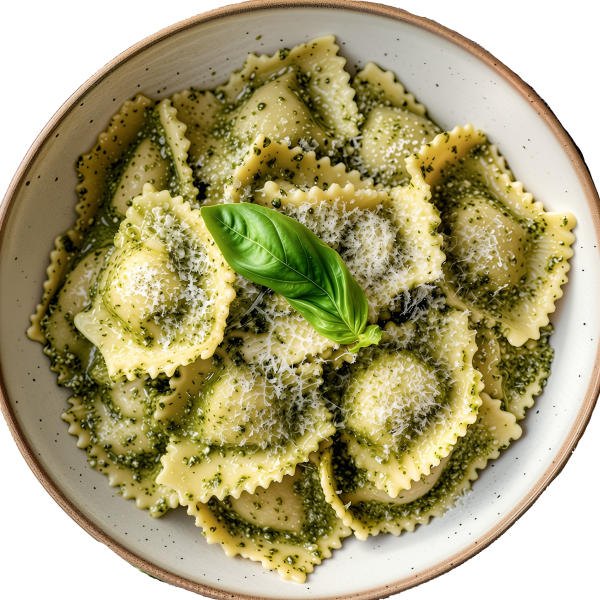 Ravioli mit Ricotta und Spinat